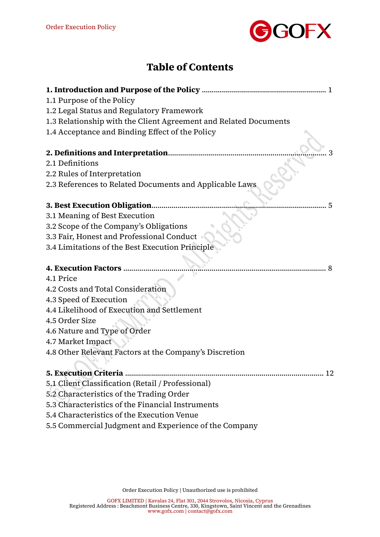 GOFX Order Execution Policy page 2