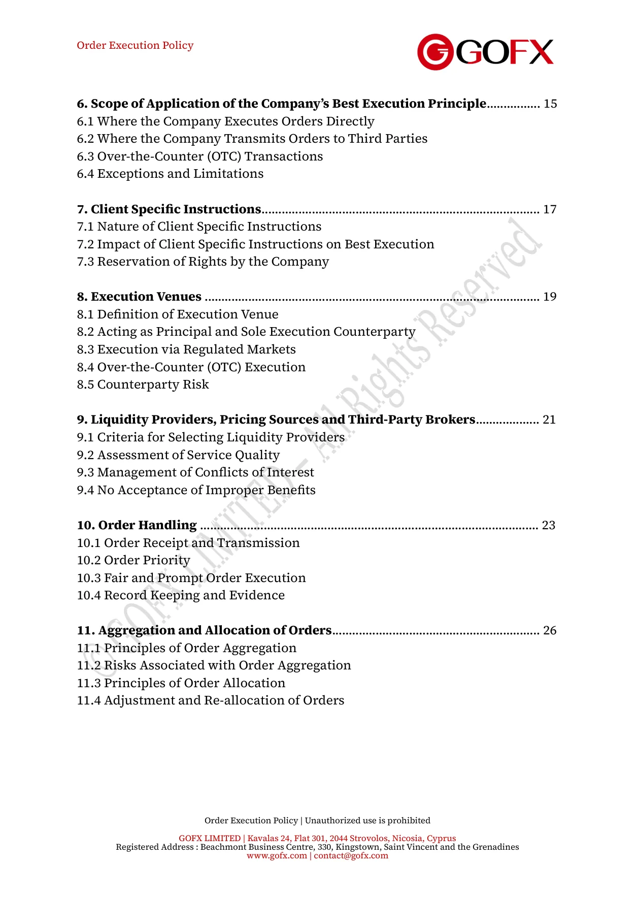 GOFX Order Execution Policy page 3