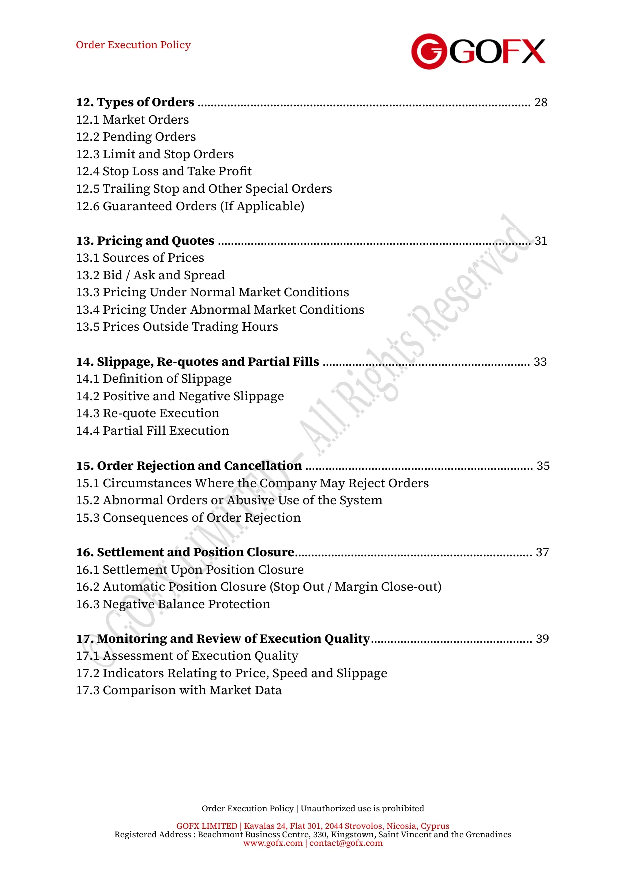 GOFX Order Execution Policy page 4