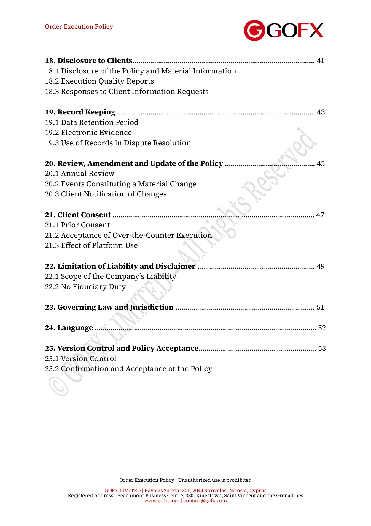 GOFX Order Execution Policy page 5