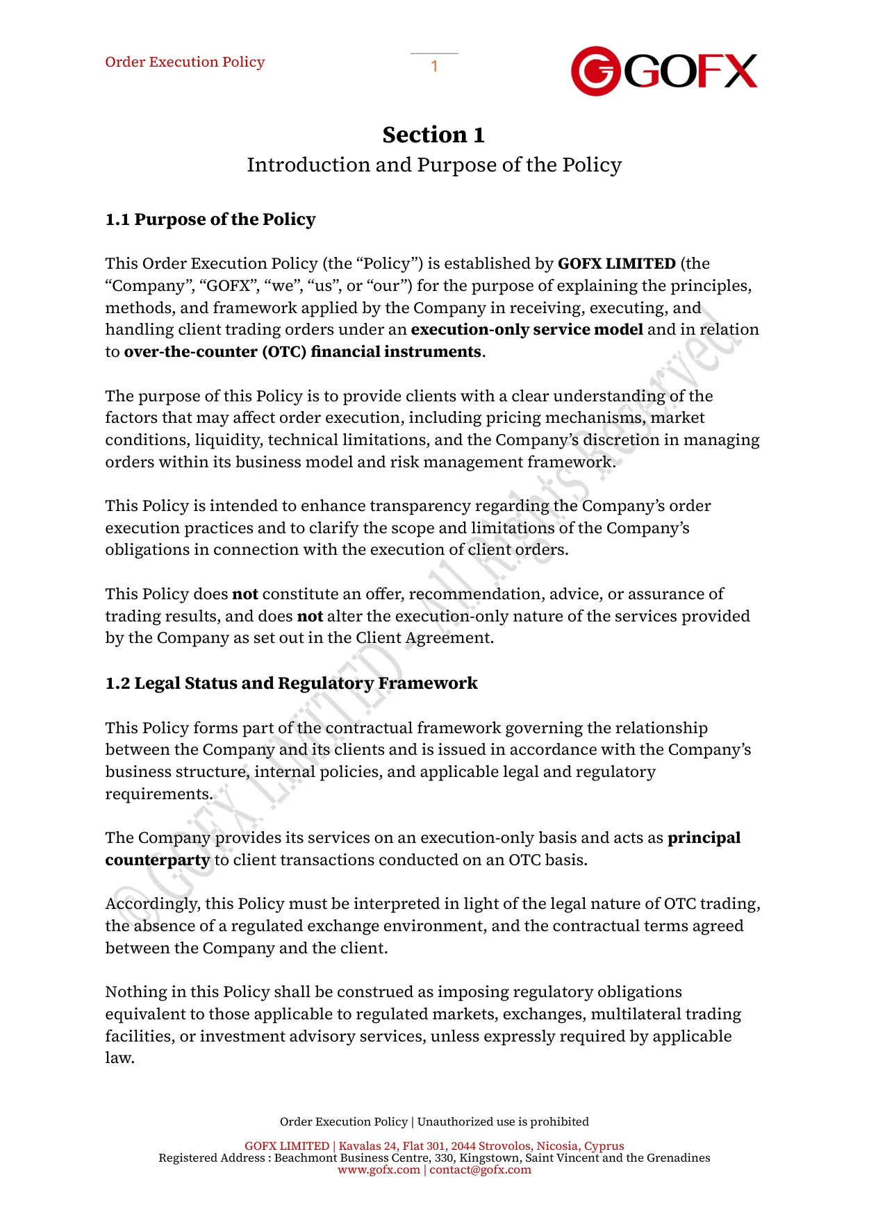 GOFX Order Execution Policy page 6