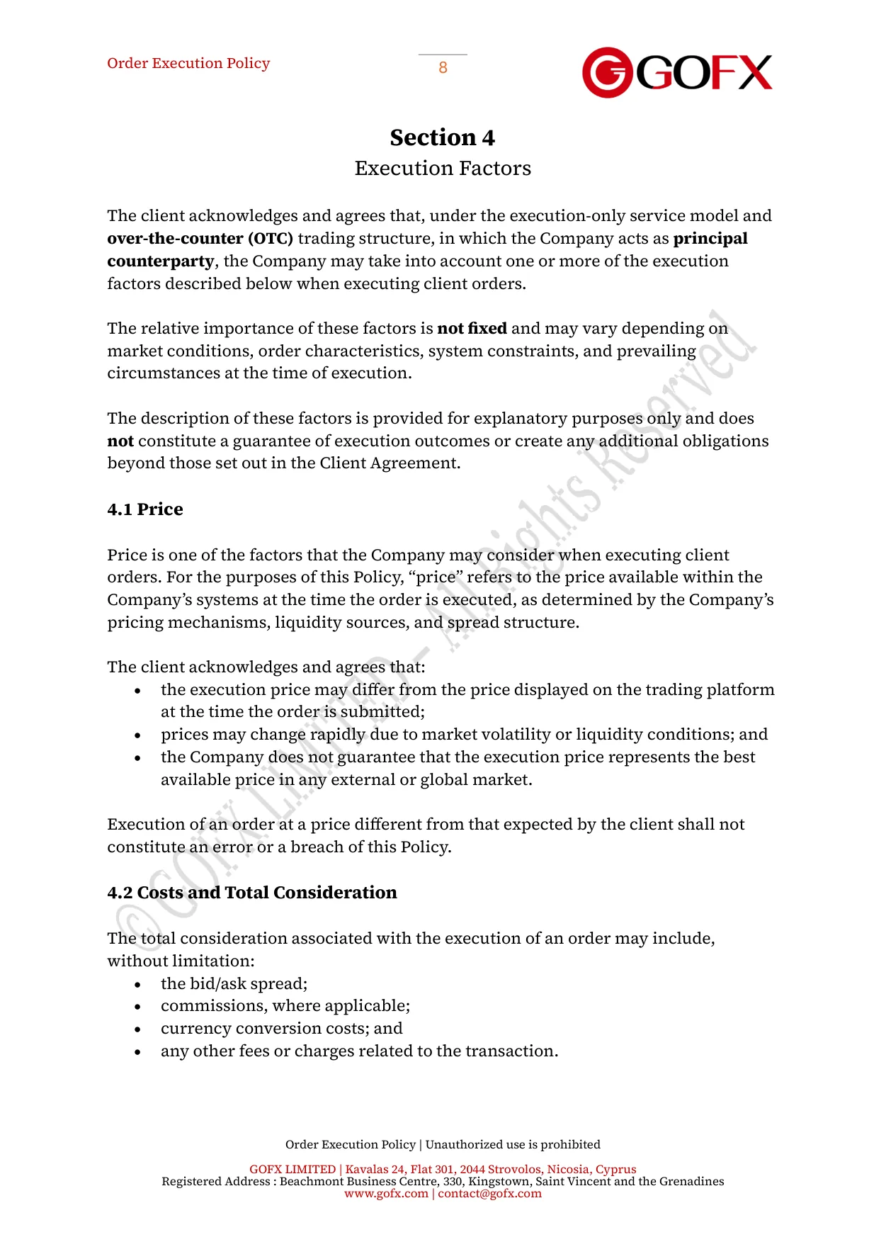 GOFX Order Execution Policy page 13