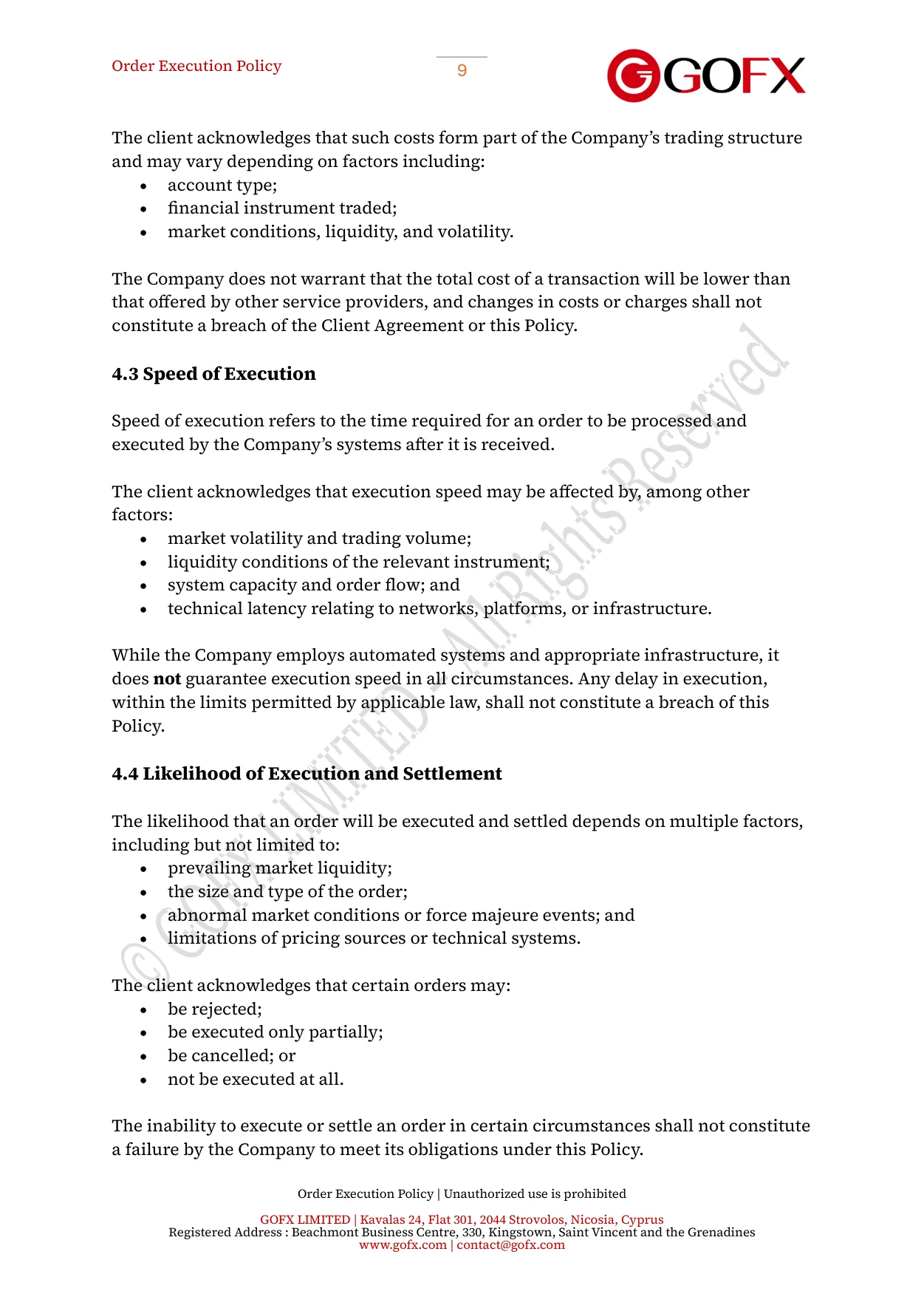 GOFX Order Execution Policy page 14