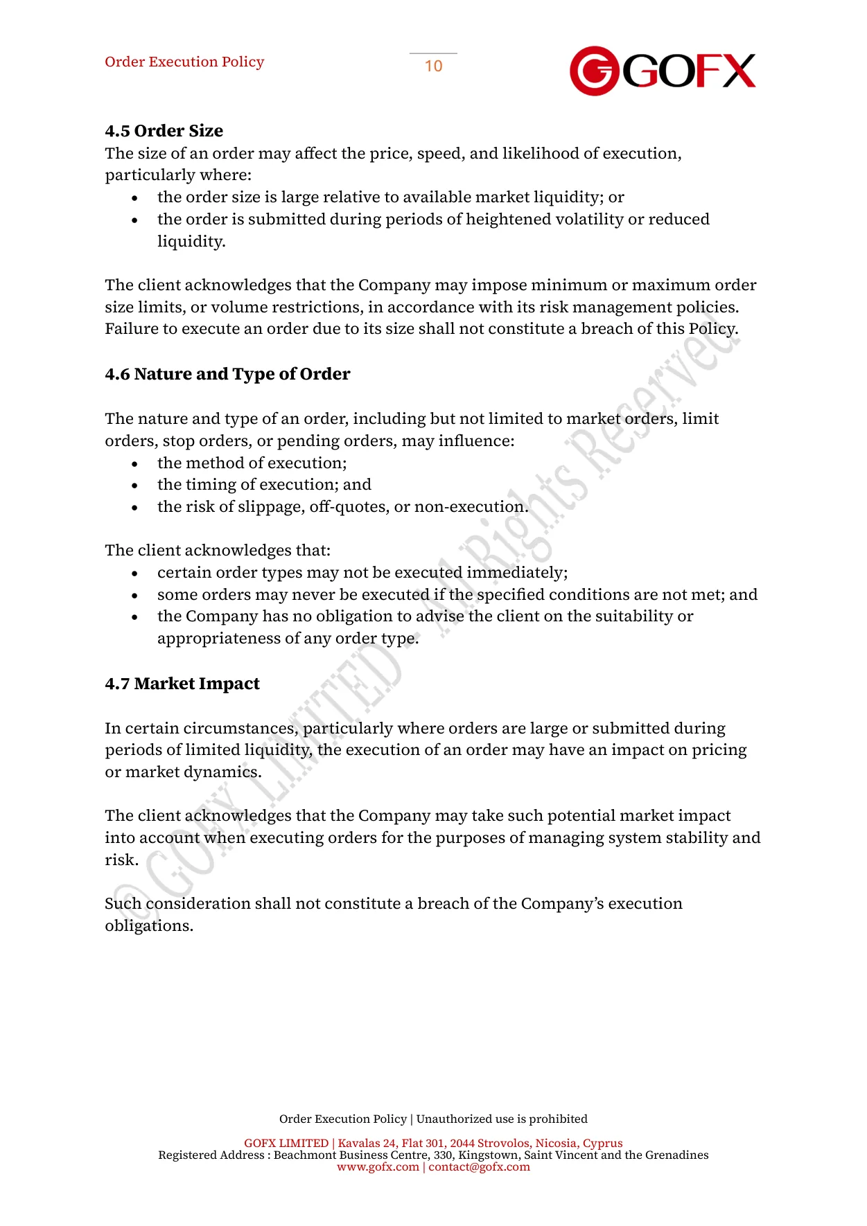 GOFX Order Execution Policy page 15