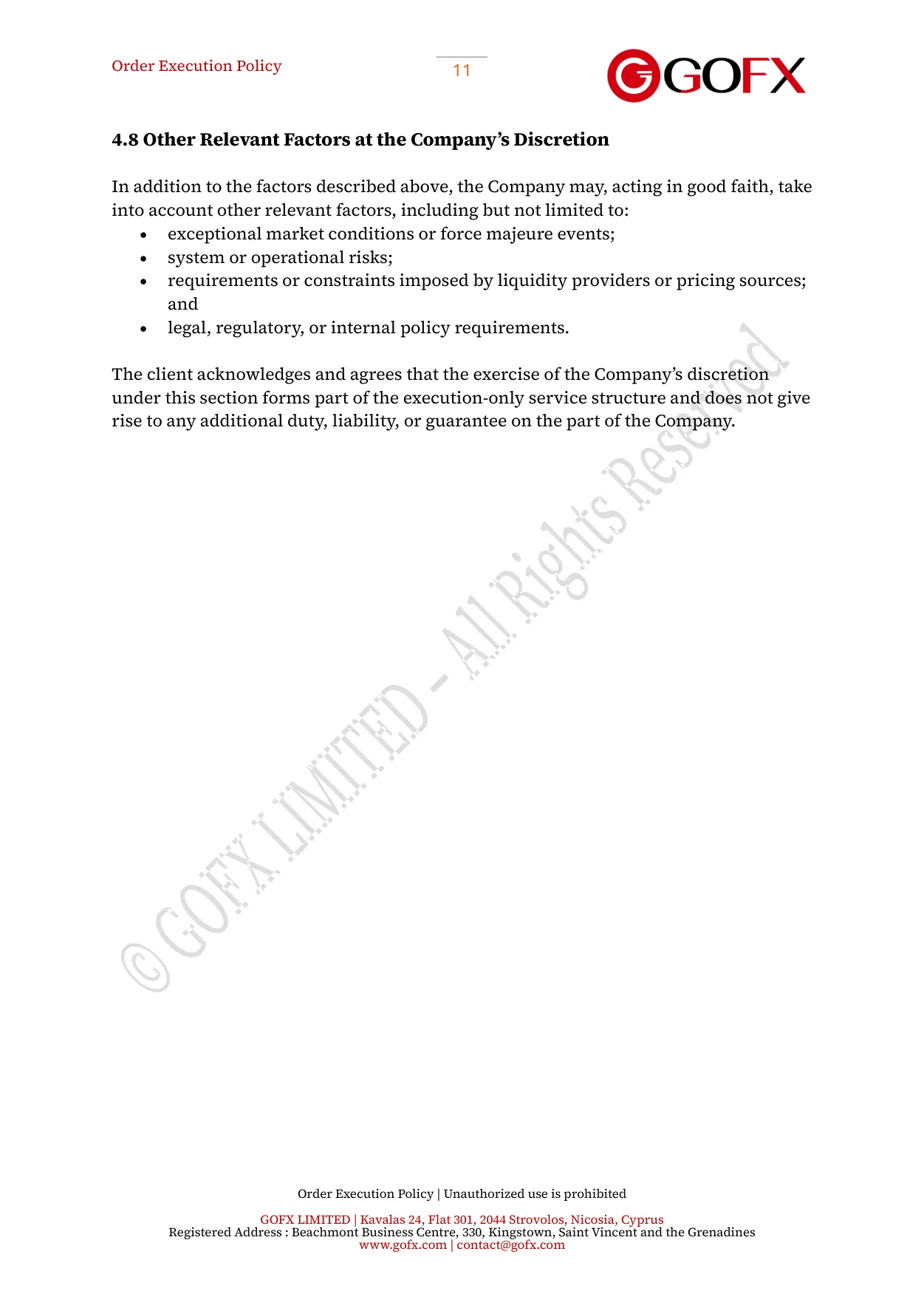 GOFX Order Execution Policy page 16