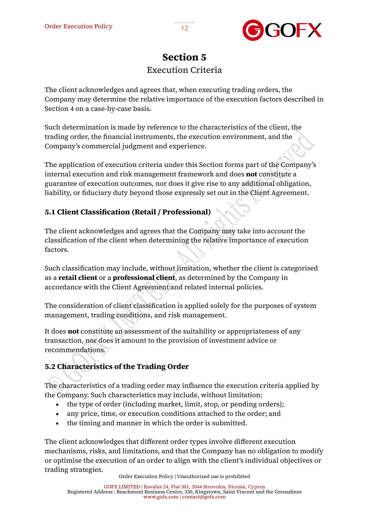GOFX Order Execution Policy page 17