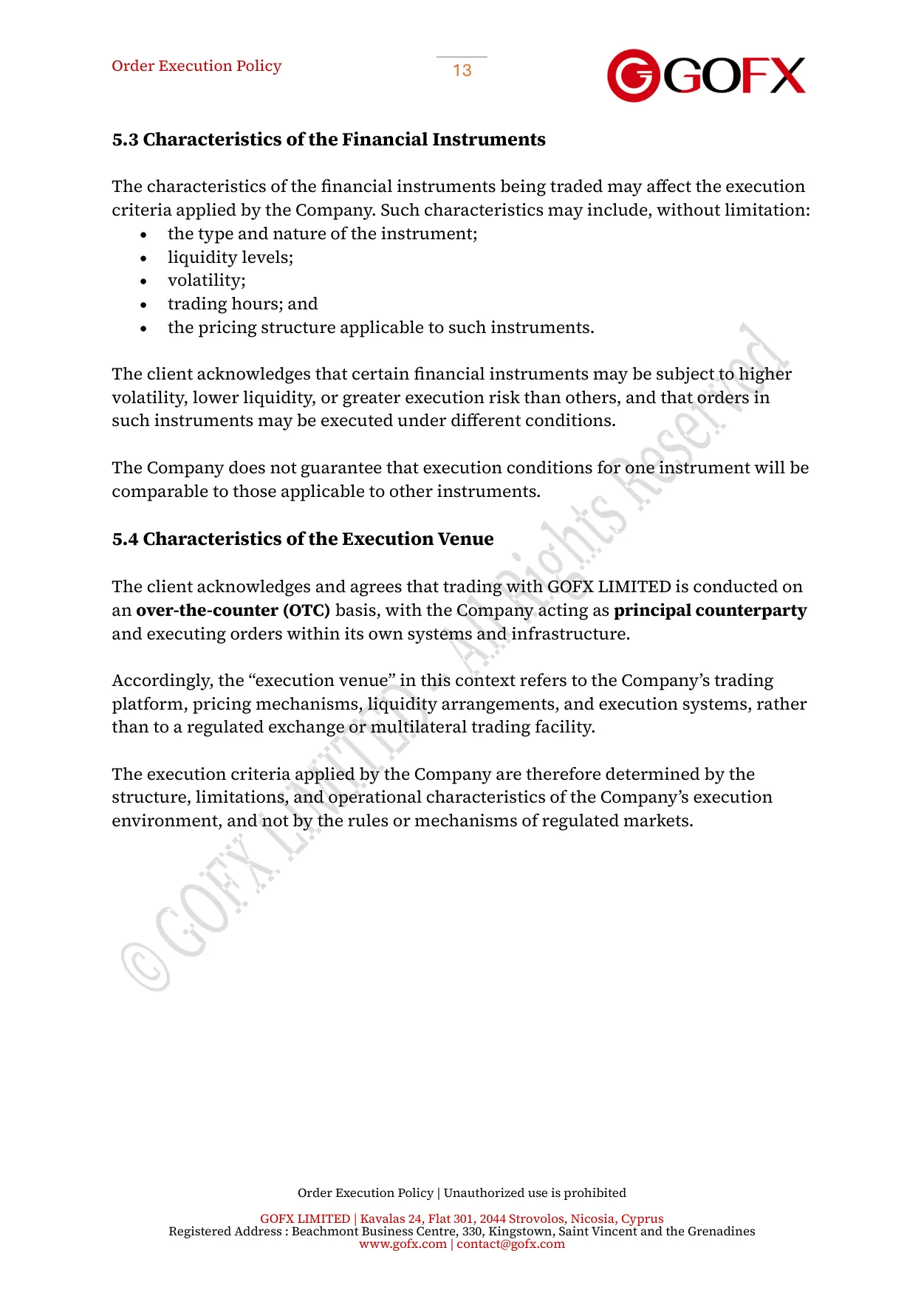 GOFX Order Execution Policy page 18
