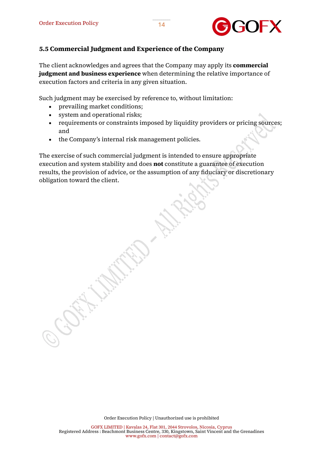 GOFX Order Execution Policy page 19