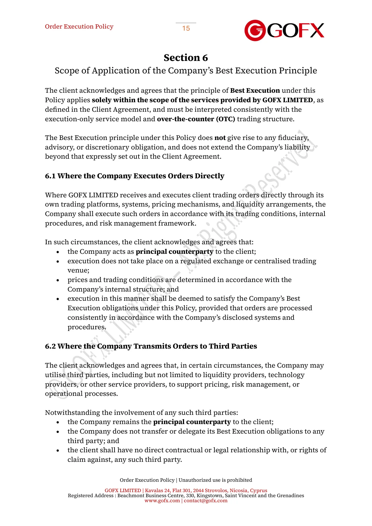 GOFX Order Execution Policy page 20