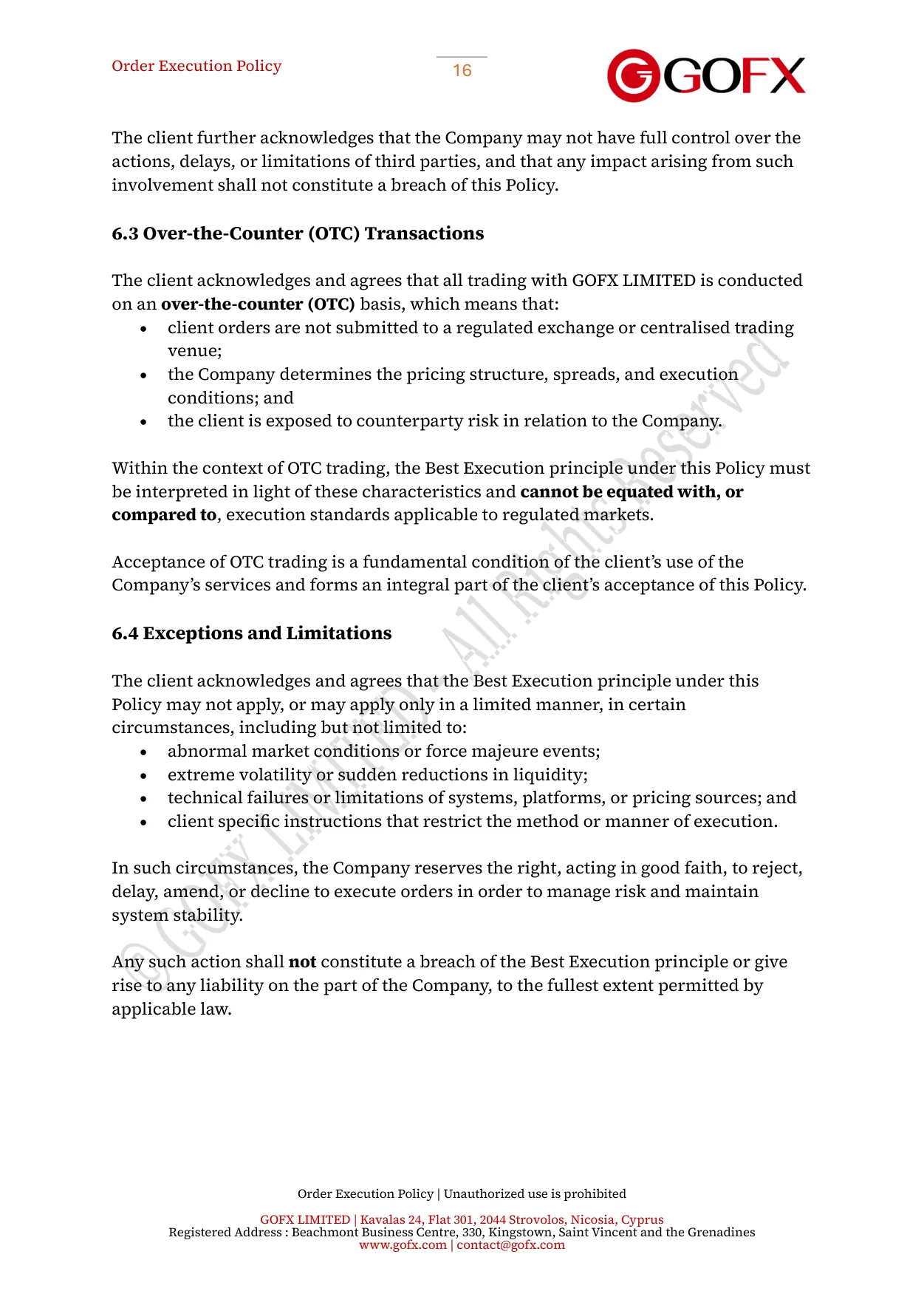 GOFX Order Execution Policy page 21