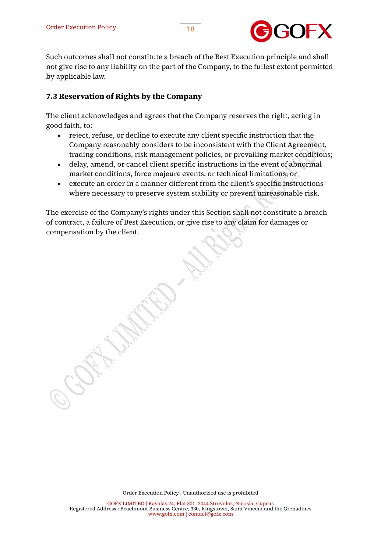 GOFX Order Execution Policy page 23