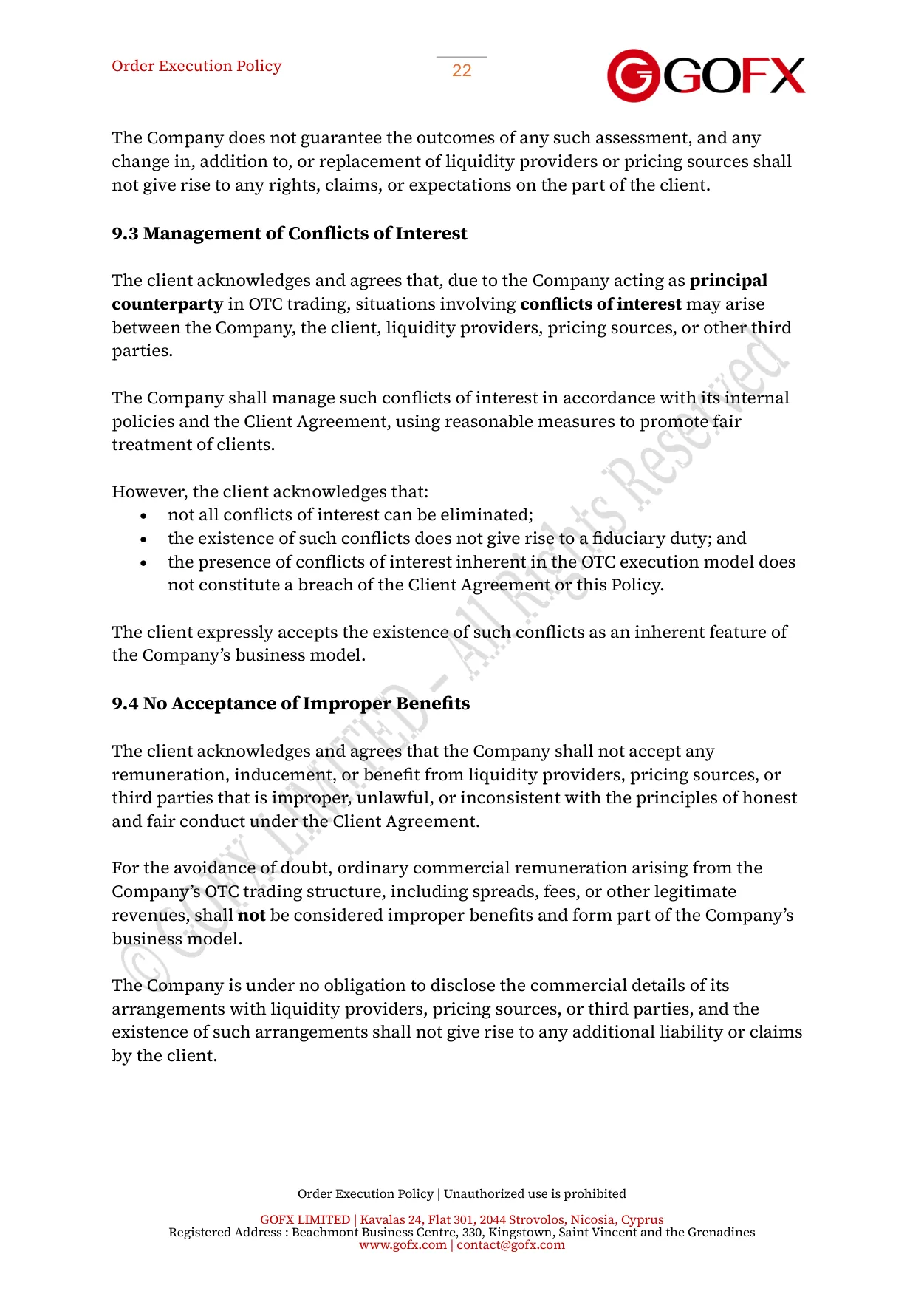 GOFX Order Execution Policy page 27