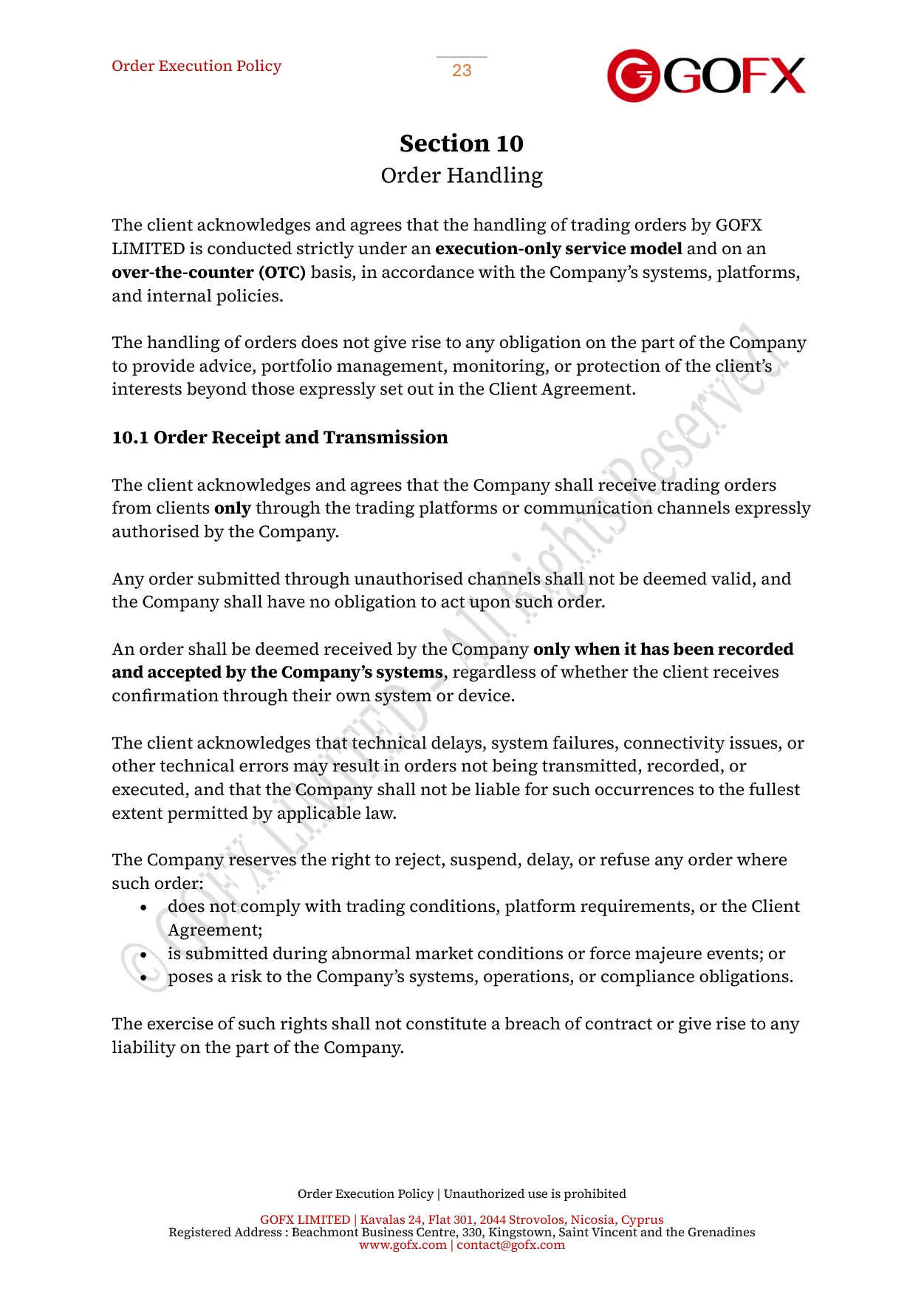 GOFX Order Execution Policy page 28