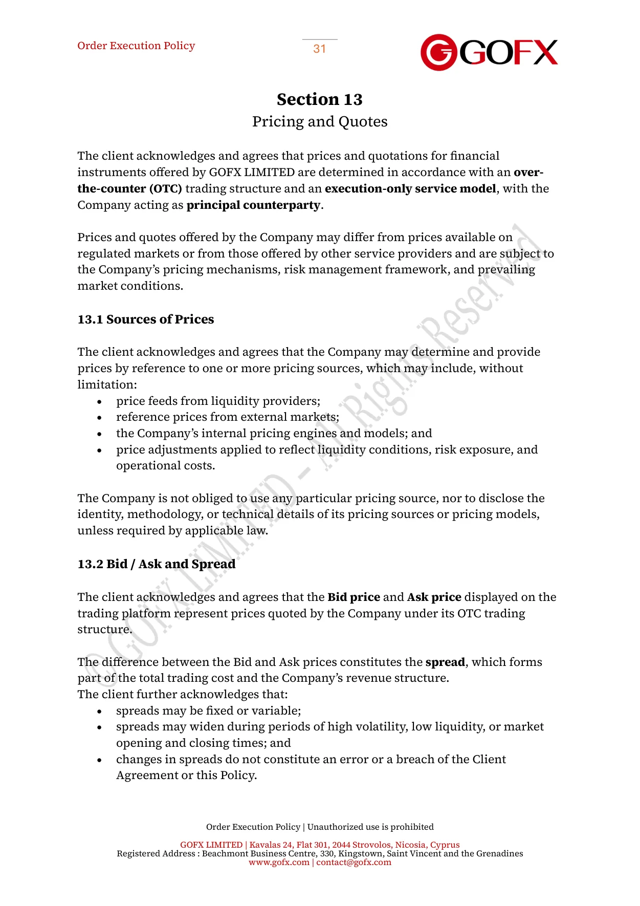 GOFX Order Execution Policy page 36
