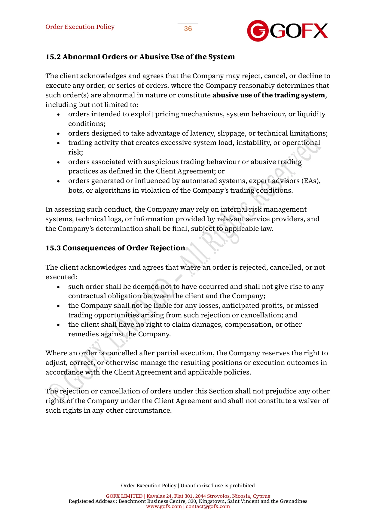 GOFX Order Execution Policy page 41