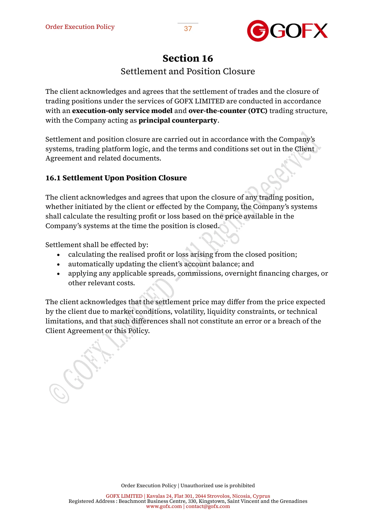GOFX Order Execution Policy page 42