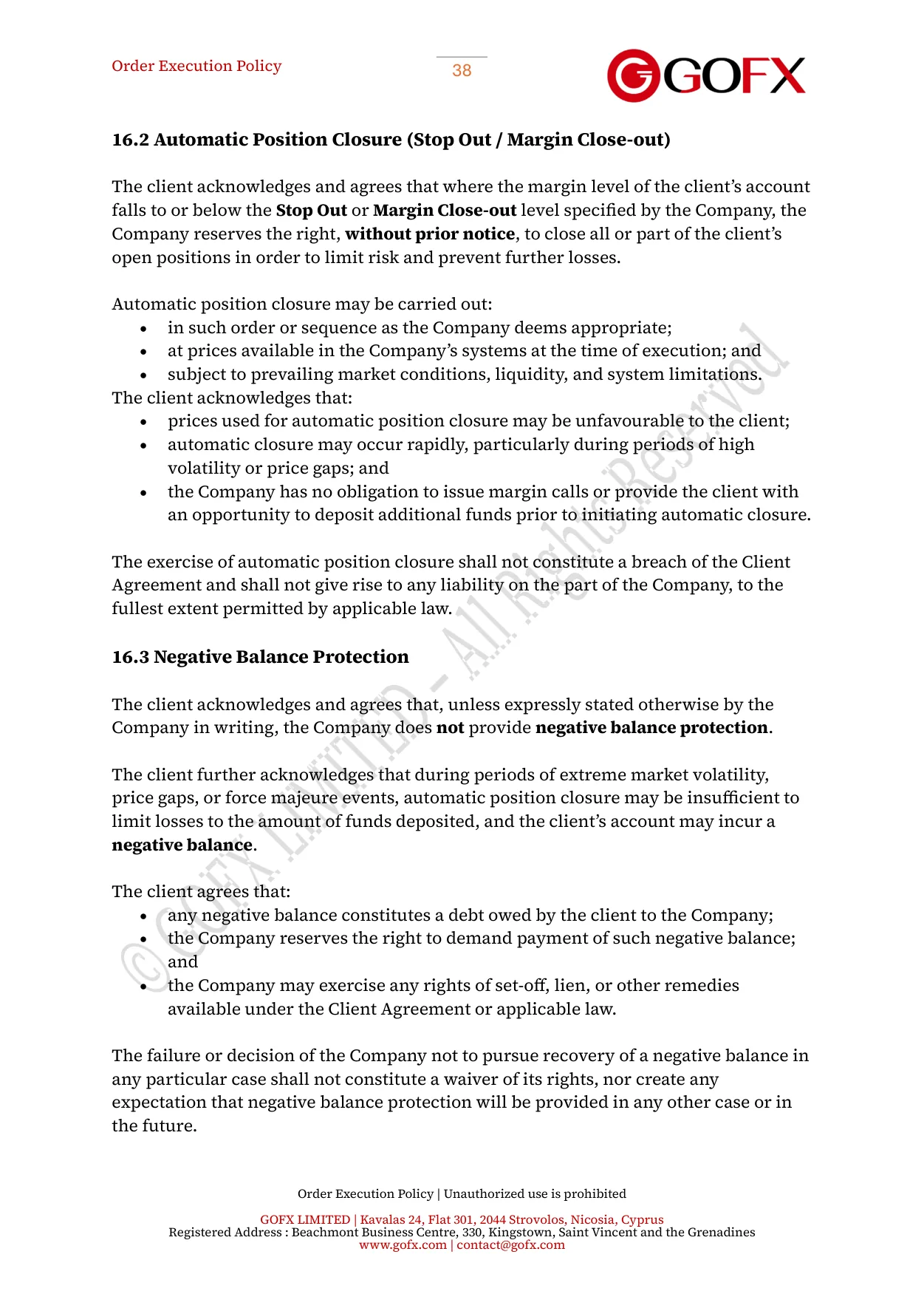 GOFX Order Execution Policy page 43