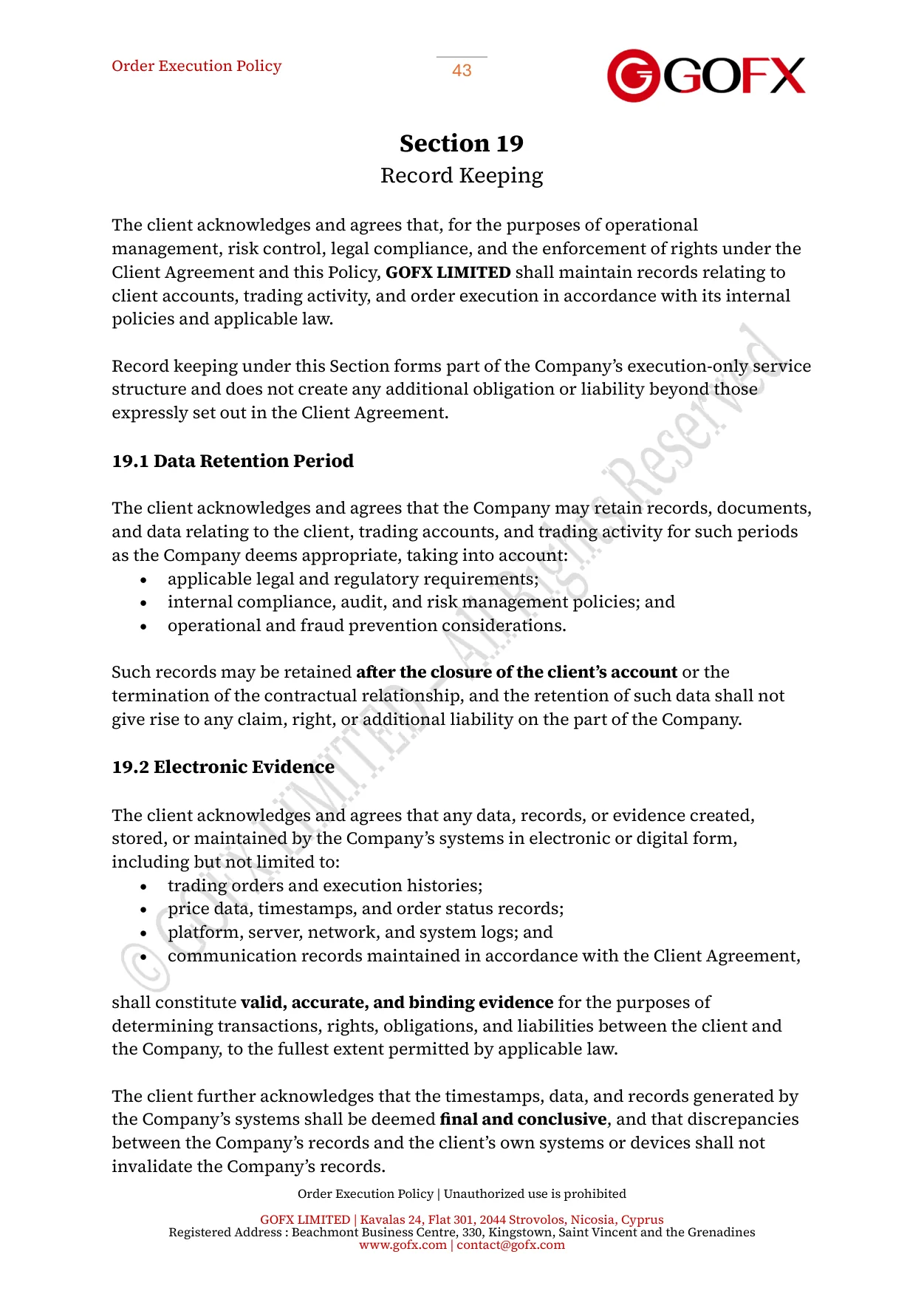 GOFX Order Execution Policy page 48
