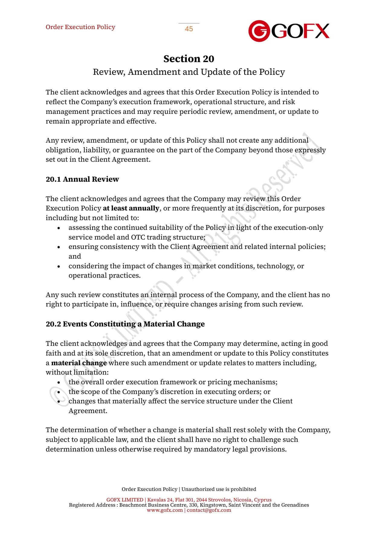 GOFX Order Execution Policy page 50