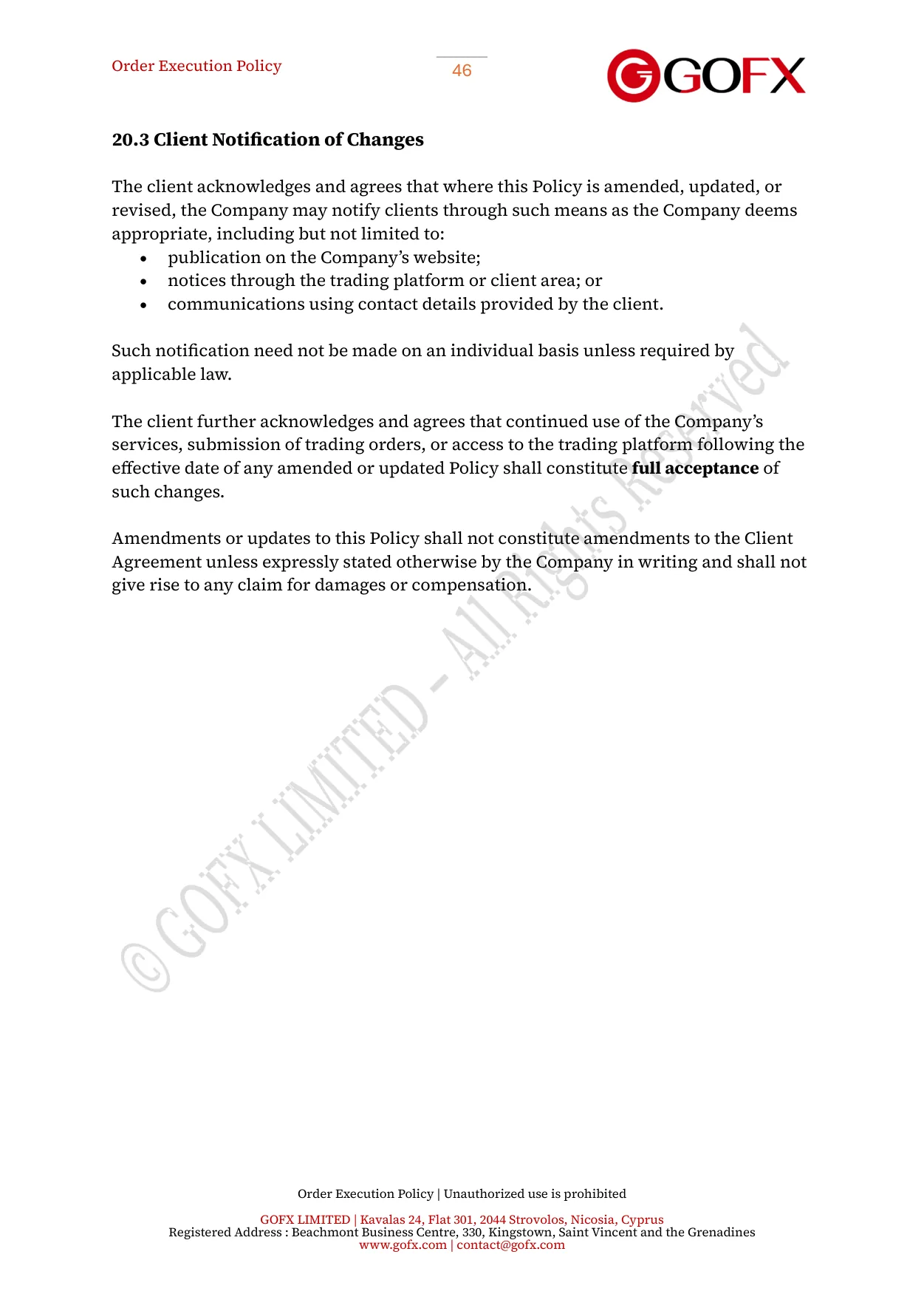 GOFX Order Execution Policy page 51