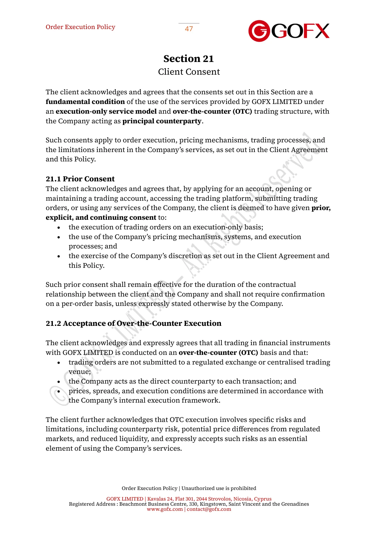 GOFX Order Execution Policy page 52