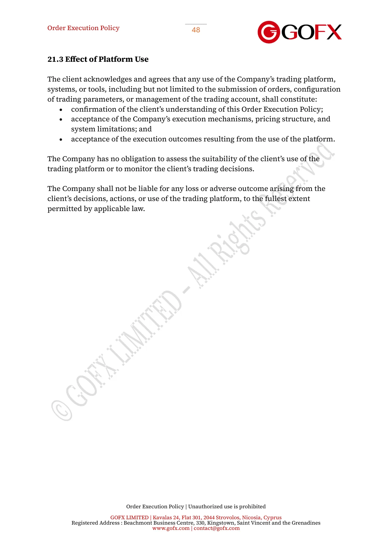 GOFX Order Execution Policy page 53