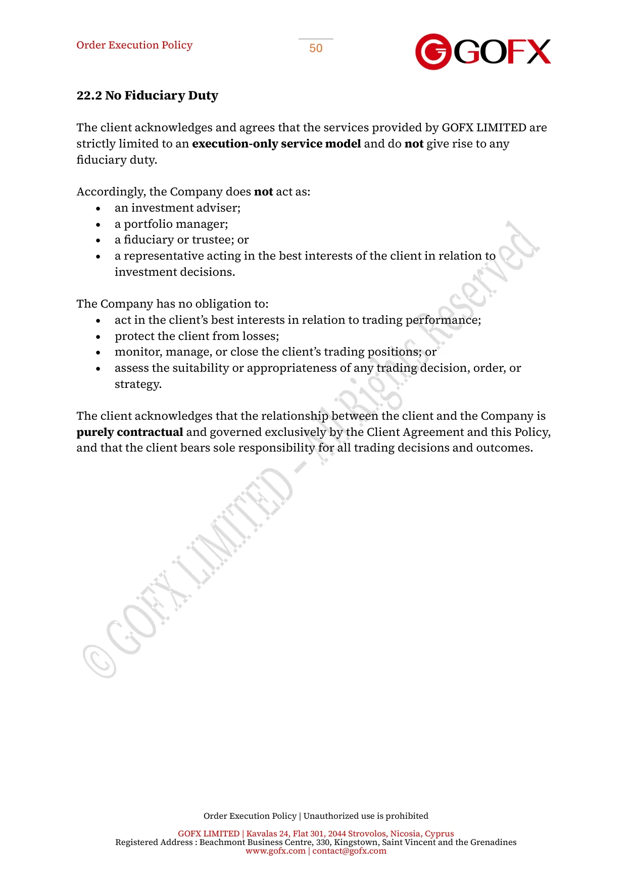GOFX Order Execution Policy page 55