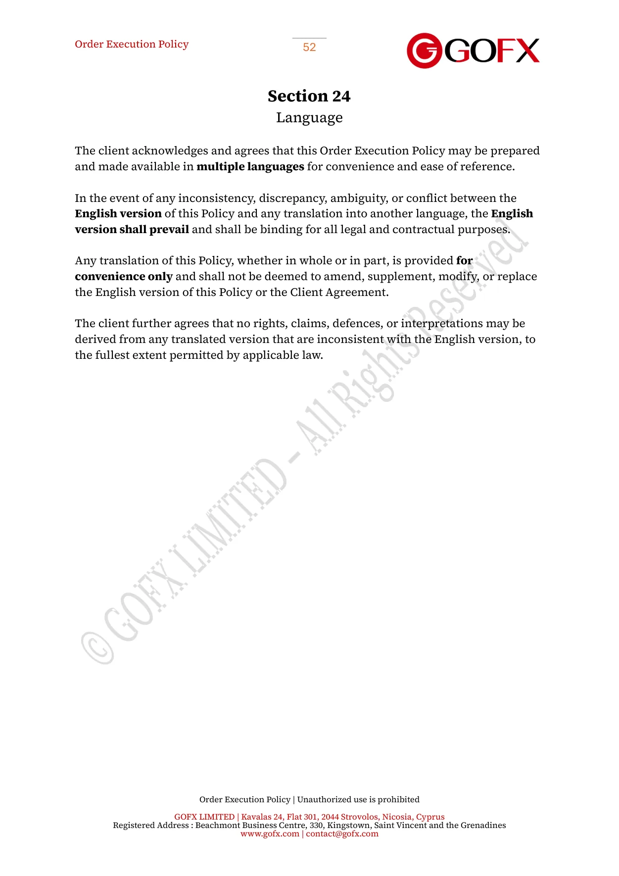 GOFX Order Execution Policy page 57