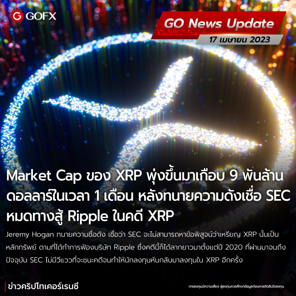 Market Cap ของ XRP พุ่งขึ้นมาเกือบ 9 พันล้านดอลลาร์ในเวลา 1 เดือน หลังทนายความดังเชื่อ SEC หมดทางสู้ Ripple ในคดี XRP Market Cap ของ Xrp พุ่งขึ้นมาเกือบ 9 พันล้านดอลลาร์ในเวลา 1 เดือน หลังทนายความดังเชื่อ Sec หมดทางสู้ Ripple ในคดี Xrp